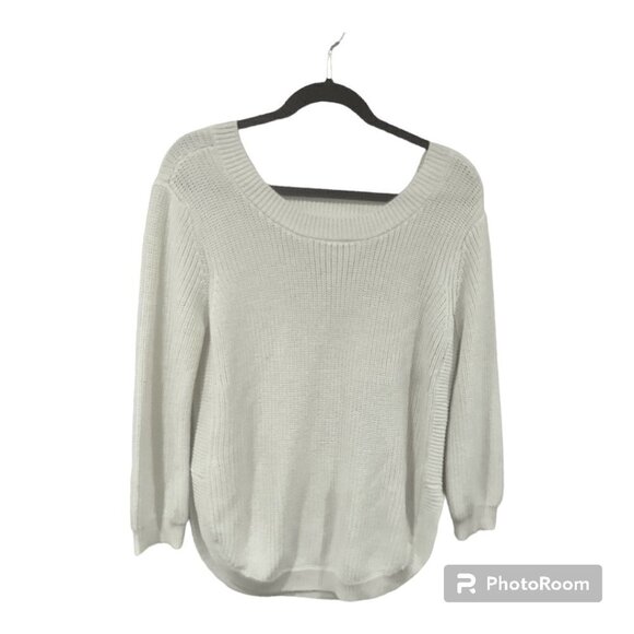 Harper Oversized Knit Sweater Cream/Ivory Size Large - Picture 1 of 5